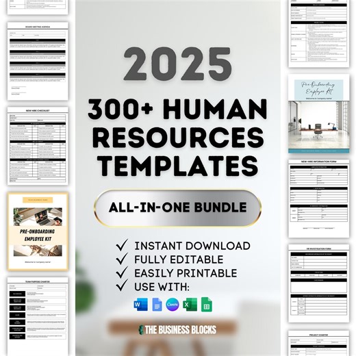 HR Templates: Employee Onboarding, Handbook, Forms (digital Download) - Etsy