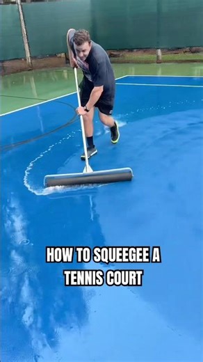 Anyone else do this method? Most efficient squeegee technique to get a wet court dry in 30 minutes
