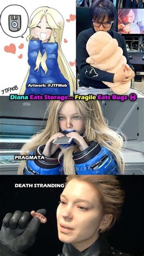 Diana Storage 😋 Fragile Bugs 😭#PRAGMATA vs #deathstranding
