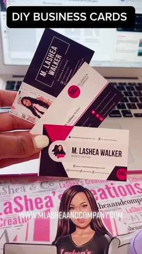 4.4K views · 52 reactions | DIY BUSINESS CARDS…. Because honestly at this point, like what can’t we make?! #business #businesscards #DIY #cricut #smallbusiness | Shea Walker | Facebook