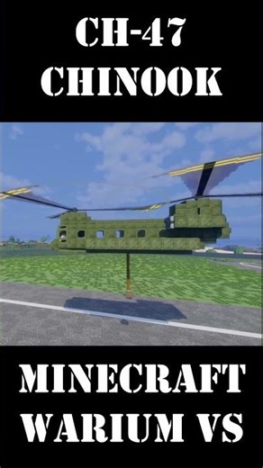Working CH-47 Chinook Helicopter in Minecraft with Warium VS #create #military #warium #helicopter
