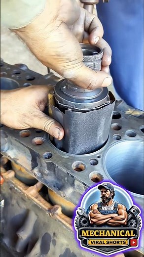 Perfect Cylinder Liner Polishing—So Satisfying to Watch #shorts #engine #viral #mechanic #satisfying