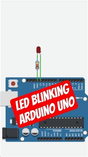 LED Blinking Using Arduino UNO Simulation #robotics