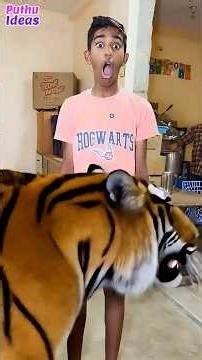 ஐயோ! புலி .. 😲😂 #funnyshorts #icecreamfun #puthuideas