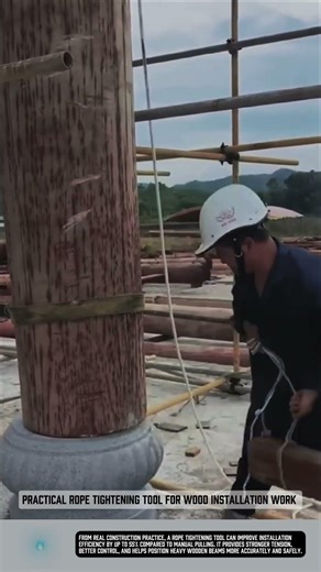 Practical Rope Tightening tool for wood installation work #tools