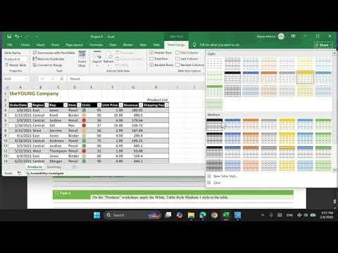 Giải đề thi thử MOS Excel: Mock Test 1 - Project 6