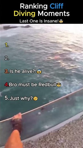 Ranking Most Insane Cliff Jumps! 💀 #shorts #usa #uk