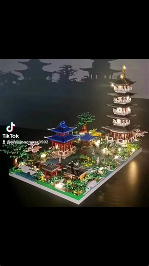 New Chinese Architecture Micro Building Blocks Model Tower West Lake Trees DIY Diamond Bricks with Light Toys for Kids Adults Gift | Presyongmasa