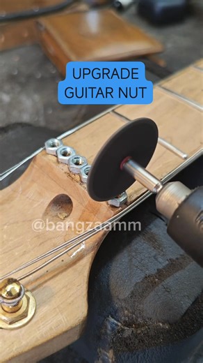 metal nut for free 🤯 #guitar #luthier #guitarist #reels #fyp | Azzam Fathul Kahfi
