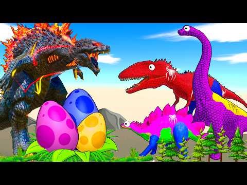 Long Slide Game with Colourful Duck Cow Tiger Gorilla Dog Elephant 3d Animal Game Funny 3d Animals
