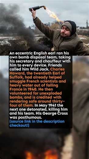 Aristocrat defused dozens of bombs before one killed him #short #history #ww2