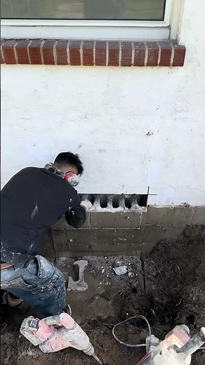 Basement window install