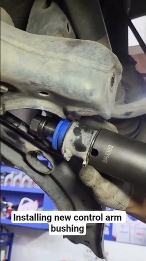 Installing new control arm bushing