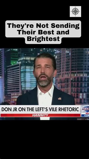 The Moral Compass on Instagram: "Mocking peaceful protesters isn’t strength—it’s cowardice hiding behind a mic. Donald Trump Jr. took shots at demonstrators, saying they’re “not sending their best or brightest.” This is more than just a condescending soundbite—it reflects the contempt the GOP holds for civic engagement and dissent. When people march for justice and democratic values, the response from Trump world is mockery and elitism. That’s not leadership—it’s fear of accountability. #democra