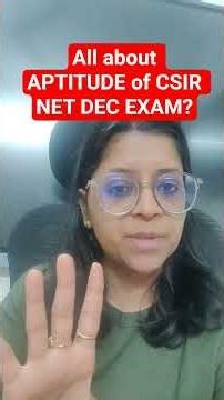 All about APTITUDE of CSIR NET DEC EXAM? | by Vaishali Tewari