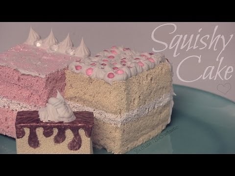 Squishy Cake Slice - How To - Homemade Squishies! | SoCraftastic