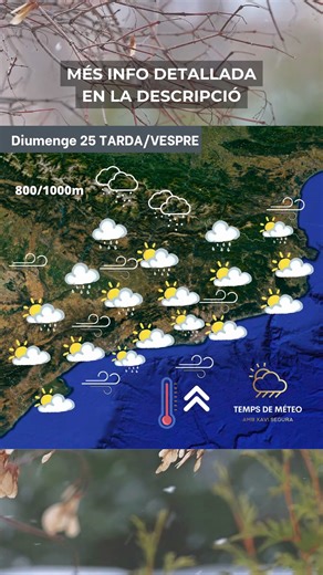 Temps de Méteo | ❗️PREVISIÓ: Més calma diumenge al matí, però nou front a la tarda 🧐Què has de tenir en compte: - DIUMENGE MATÍ CALMA - NOU FRONT A LA... | Instagram