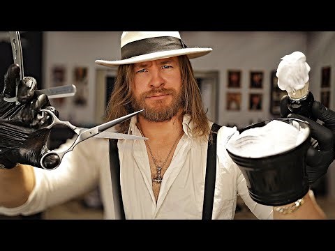💈✂️Luxury 2 hour Haircut & Cut Throat Razor Shave 💈ASMR💈🪒