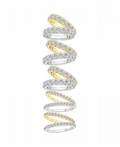 Certified Diamond Pave Band in 14K White Gold or Yellow Gold - Macy's