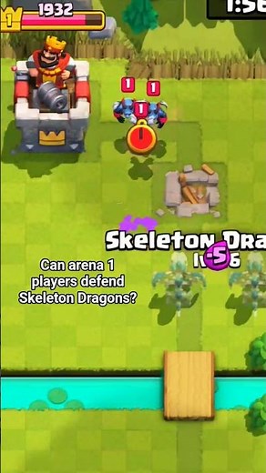 Can arena 1 players defend Skeleton Dragons #clashroyale #cover #pubgmobile #clash
