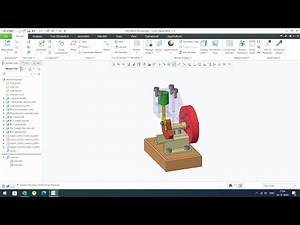 Pneumatic (Air) Motor: All Child Parts and Assembly with motion analysis and mechanism.