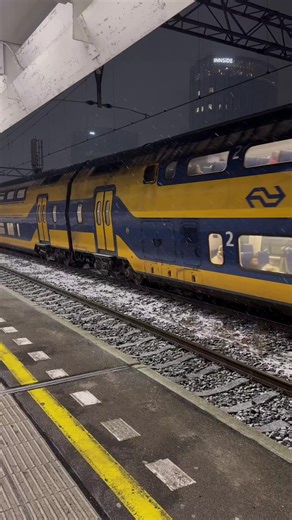 Snowy Amsterdam Train Spotting Adventure