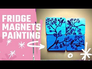 FRIDGE MAGNET PAINTING IDEAS || DIY || #57 || MINI PAINTINGS FOR BEGINNERS