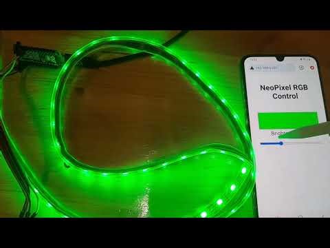 Web-Controlled NeoPixel LED Ring With ESP32 | Arduino & Visuino