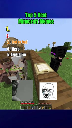 TOP 5 FUNNIEST MINECRAFT MEMES N*1 #shorts #minecraft #memes