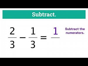 Subtract fractions with like denominators