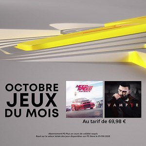 62K views · 157 reactions | Foncez à toute vitesse dans Need for Speed Payback ou traquez vos proies dans la pénombre dans Vampyr. Mettez la main sur ces deux jeux pendant le mois d'octobre avec PS Plus. | PlayStation France | Facebook