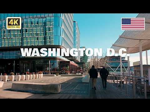 Washington DC 🇺🇸 Street Walking Tour The Wharf | Travel USA in 4K