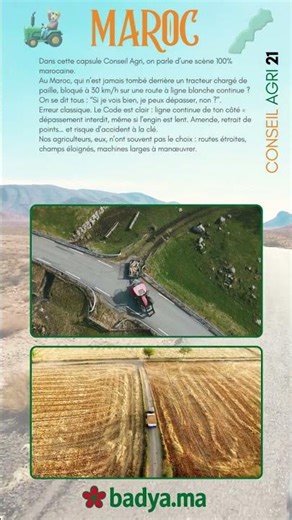 Qui n’est jamais tombé derrière un tracteur chargé de paille ? #agriculture #maroc #tracteur