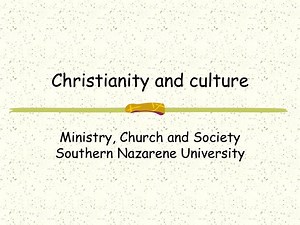 Christianity and culture - SlideServe