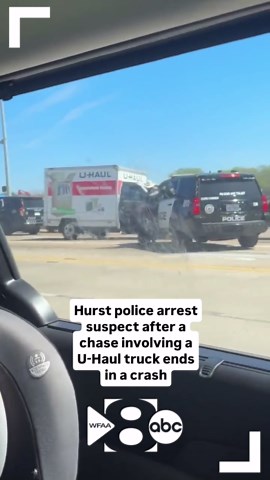 North Texas police crash into U-Haul truck leading them on a chase