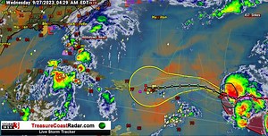 1K views · 13 reactions | The latest water vapor satellite loop shows all the deep, rich moisture being drawn up into Florida. Philippe is off to the West and because he is weak, he is not feeling the tug to go north. He is in a strong wind-shear environment as well as in an area of dry air. It is expected he will become a remnant low before reaching the islands. We will be watching in case he does not do what he is forecast to do. | Home Town Weather | Facebook