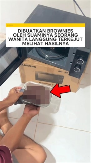 dibuatkan brownies coklat oleh suaminya seorang wanita malah terkejut melihat hasilnya ❗ #videoviral