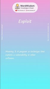What does "Exploit" mean? | English vocabulary shorts | #exploit #wordwisdom