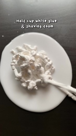 Cara Buat Fluffy Slime dengan Glue Putih dan Foam Shaving