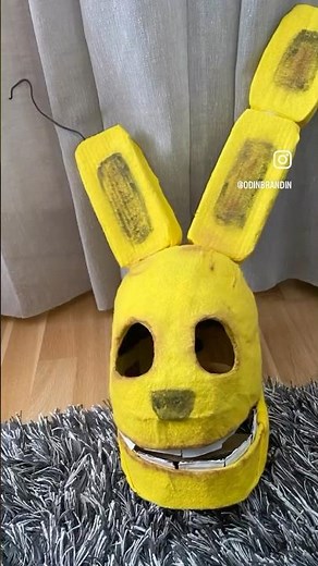 Spring Bonnie mask is done! DIY #fnaf #springbonnie #mask