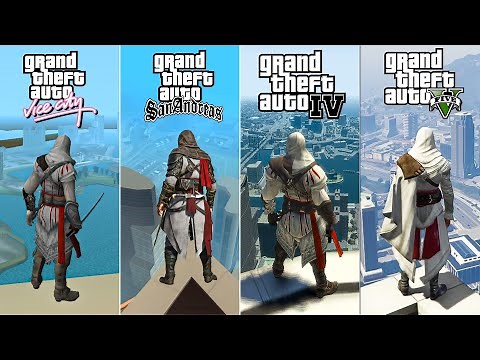 Assassin's Creed Jumping From highest point in GTA Games (2001 - 2025)