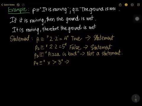 Discrete Math: Introduction to Logic and Truth table