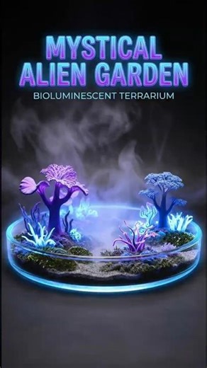 Built a REAL Bioluminescent ALIEN Garden! (MUST SEE) #crafterrush #manufacturingmagic