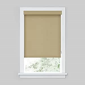 LEVOLOR Cord Loop Light Filtering Fabric Roller Window Blind Shade, Vitality Collection (Mink)