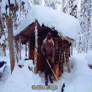 I Survived Alone in a Snowy Log Cabin #bushcraft #outdoors #shelter #offgrid #camping | Outdoor Boys