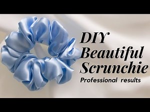 How to sew a scrunchie | DIY scrunchie tutorial | Make a satin scrunchie with me