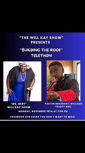 Catch Ms.Bert live tomorrow as her Rev go over the church books! 7pm CST you don’t wanna miss this, I KNOW YOU RIGHT! | The Will Kay Show