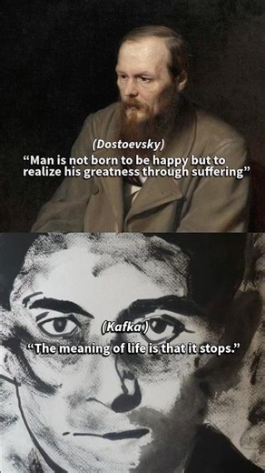 Fyodor Dostoevsky vs Franz Kafka on Existence and Death #shorts