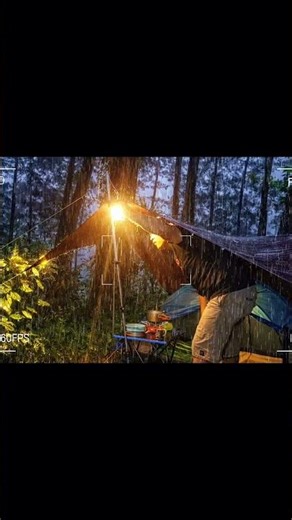 Wait Until You Hear This Thunder… 😱⚡ #thunderstorm #campinginheavyrain #survival