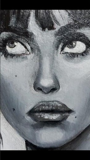 Black and white oil portraits in my sketchbook 🖤
